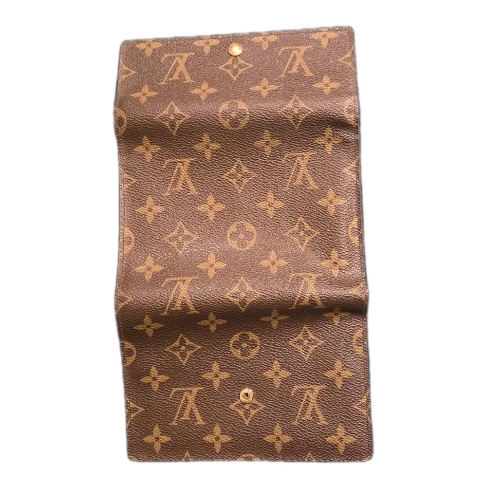 LOUIS VUITTON LV Monogram Canvas Leather Continental Clutch Wallet ( EUC)